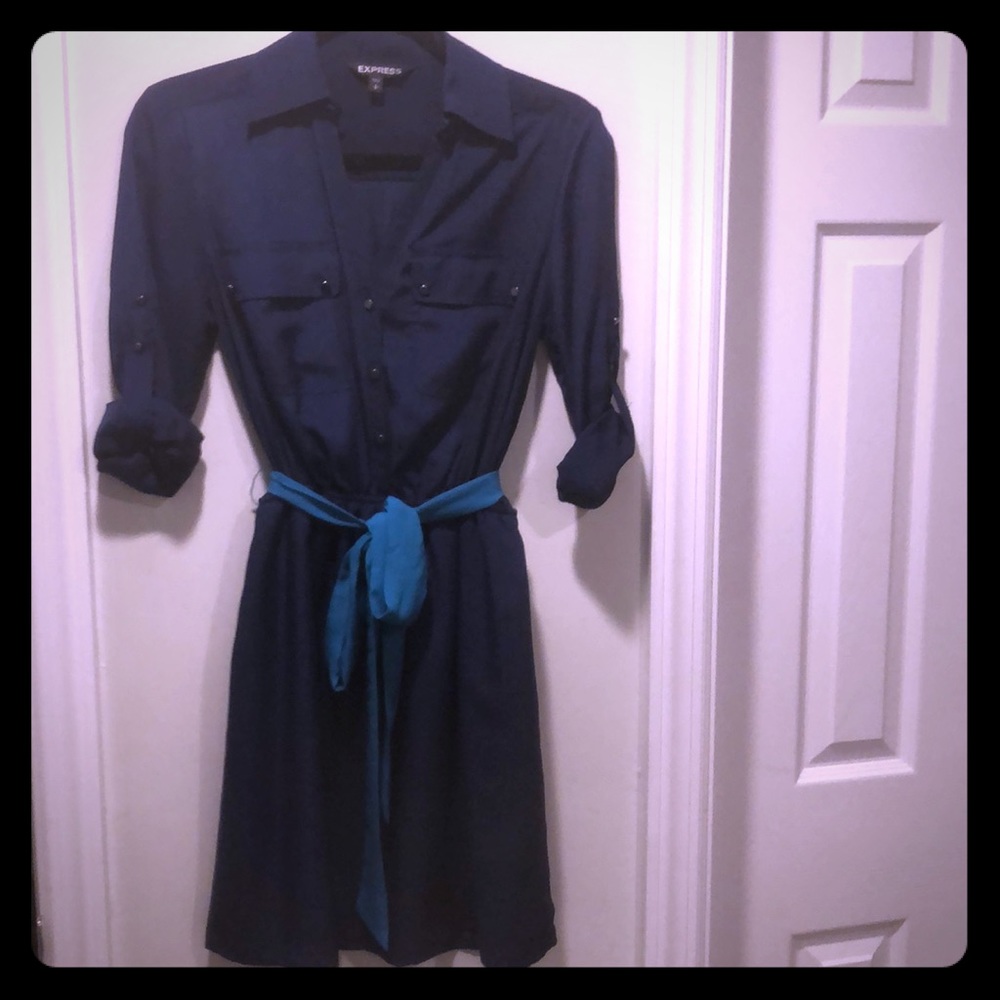 Express light weight fit n flare dress